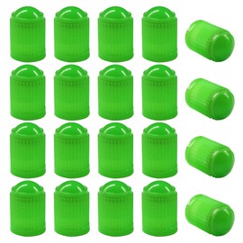 DUSCOKE 20PCS Car Tire Valve Stem Caps, Plastic Tire Stem Valve Dust Cover with O Rubber Seal, Universal Tire Air Valve Cap Stem Covers for Cars, SUVs, Trucks, Bikes and Motorcycles (Green)