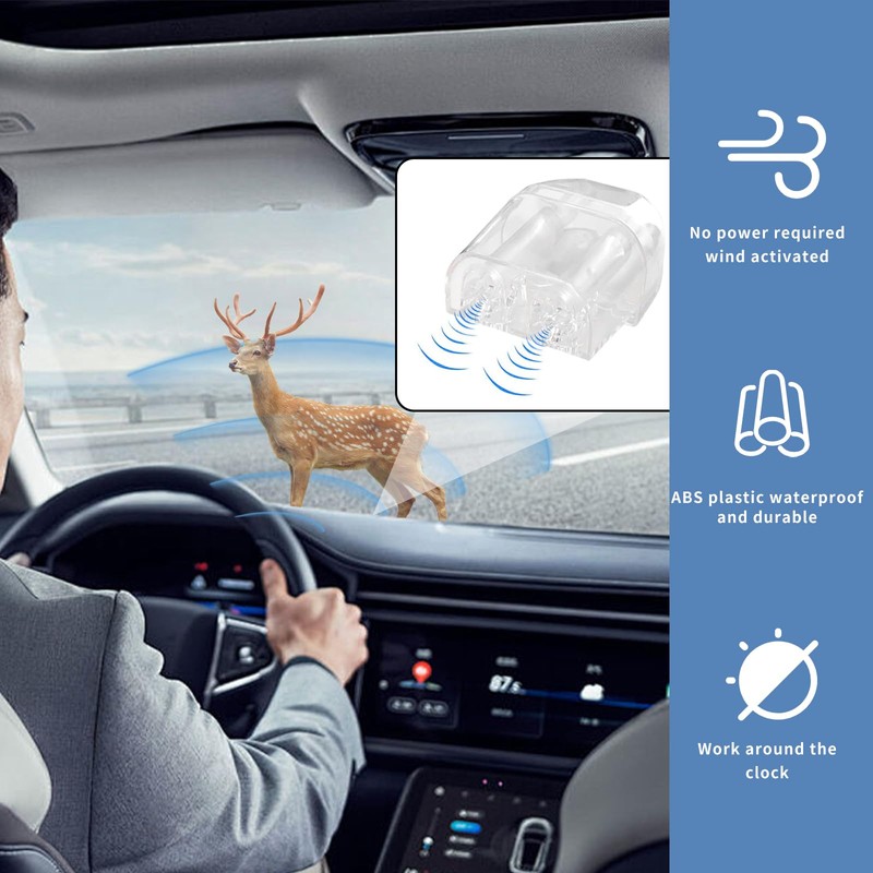 ONISMEZ 4PCS Deer Whistles for Vehicles - Universal Automotive Warning
