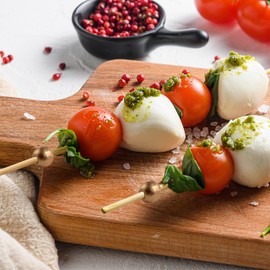 Bamboo Cocktail Picks Wooden toothpicick with Gold Pearl Ball for Sandwich, Cocktail, Appetizer, Fruits, 6'' inches Packs of 400