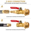 Hotop Brass Winterize Blowout Adapter with 1/4 Inch Quick Connect