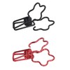 100pcs Binder Clips Black Red Cute Cartoon Flower Shape Metal