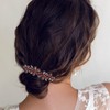 Shimmeroo Red Bridal Hair Accessories,Diamante Hair Clips for Women