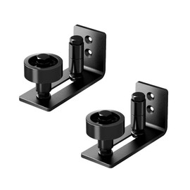 Yahpetes Adjustable Sliding Door Floor Guide 2 Pcs Barn Door Floor Guide Black Sliding Door Runner Door Guide Sliding Door System 8-in-1 for All Sliding Door Guide(Eight in One, 2 Pcs)