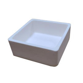 OTOOLWORLD 99.3% Alumina Crucible Al2O3 Aluminum Oxide Crucible Assay Crucible for Lab Laboratory (100x100x40MM)