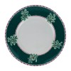 Fitz & Floyd Yuletide Holiday Green Dinner Plates (Set of