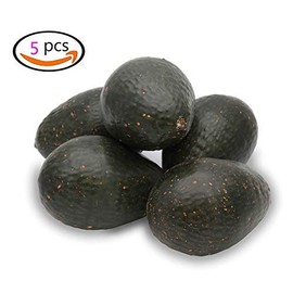 Yangshine Artificial Avocado Prop Decor Fake Lifelike Plastic Green Avocados Fruit Vegetable Home Party Festival Decorations (5pcs)