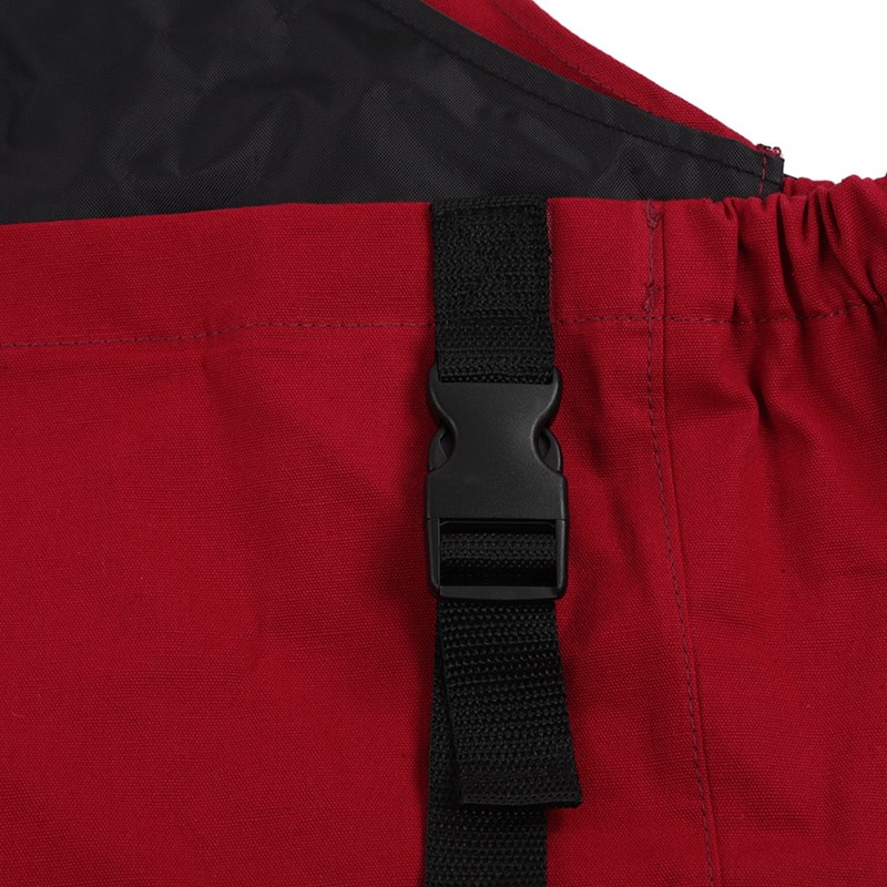 Gardening Apron Dark Red 210D PVC Waterproof Fabric Regulable Straps