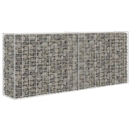 vidaXL Gabion Basket – Galvanized Steel Landscape Feature for Versatile Use – Durable Structure for Easy Construction – Ideal for Residential & Commercial Use - Size: 33.5"x11.8"x78.7"