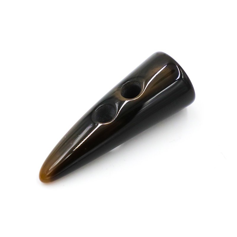 10x 50mm Large Horn Imitation Tooth Toggle Buttons For Jacket