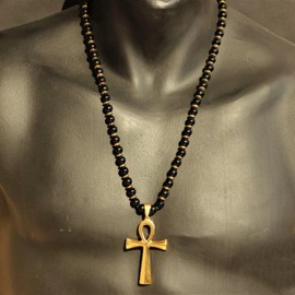 72ore Gifts for Husband Necklace Gold Cross Pendant Bead Chain Necklace for Men Birthday Jewelry Gift for Husband Gifts from Wife