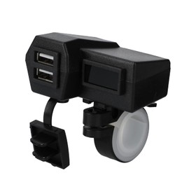 Definitive Supplies RIDEZ DEF DUAL USB CHARGER + VOLTMETER DEF-UC1 BLACK