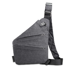 Yqhugbc Anti-Theft Travel Bag, Anti-Theft Shoulder Bag, Chest Bag, Crossbody, Anti-Theft Bag, Women's Nylon Chest Bag, for Men and Women, gray