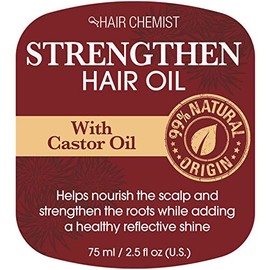 Hair Chemist Fortalece el aceite capilar con aceite de ricino 2.5 onzas