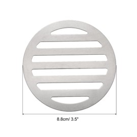 uxcell 4pcs Round Floor Drain Cover, 3.5" Stainless Steel Shower Drain Grate Drain Protection Cover for Furniture Repair Bathroom Kitchen