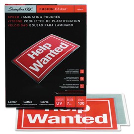 GBC 3200717 Ezuse Thermal Laminating Pouches, 7 Mil, 11 1/2 X 9, 100/box