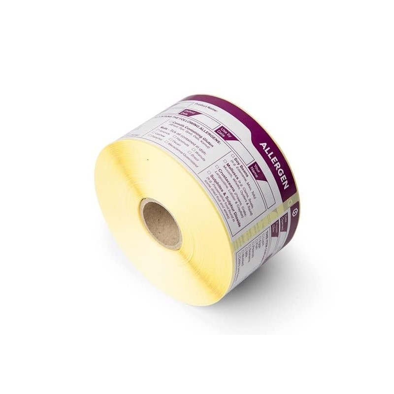 Allergen and Shelf Life Storage Display Label 500 Labels per