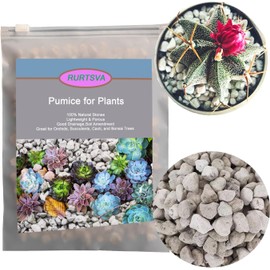 Rurtsva Piedra Pómez Hortícola para Plantas 2QT, Piedras Pómez Naturales Orgánicas para Mezcla de Maceta de Cactus, Bonsái, Orquídea, Mejora la Aireación y Drenaje del Suelo, Promueve el Enraizamiento