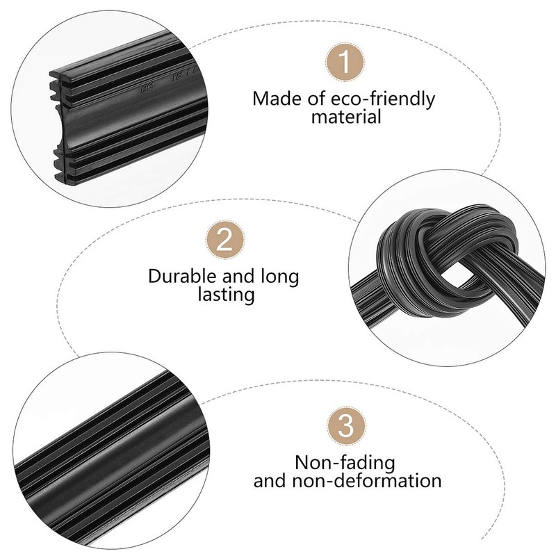 Veemoon 10pcs 6mm Windshield Wiper Blades Refills Silicone Frameless Wipers