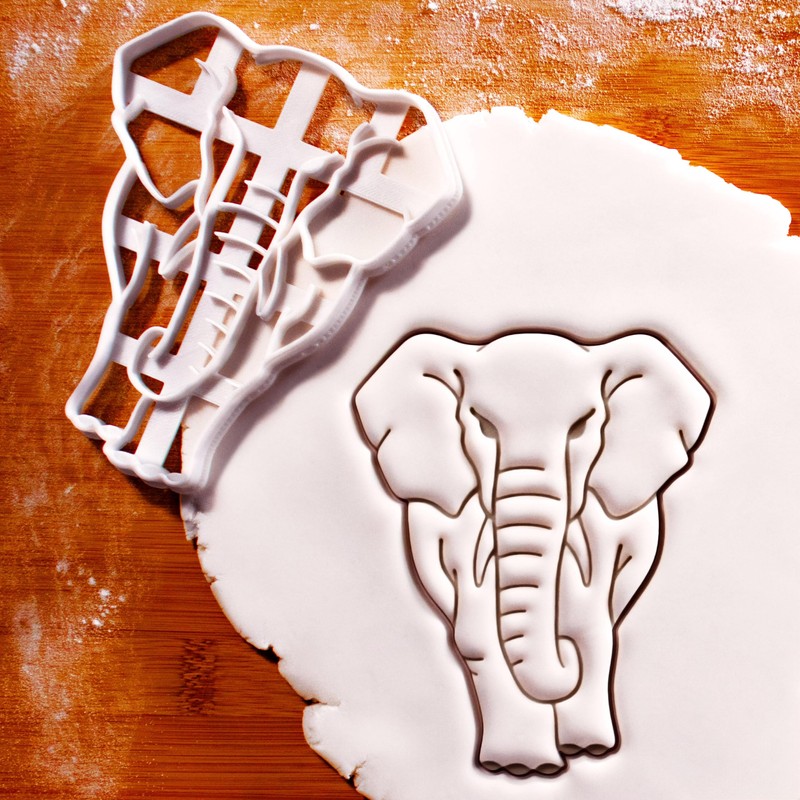 BAKERLOGY Mother Elephant Cookie Cutter - Detailed Cookie Cutter Design