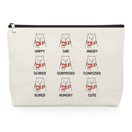 Gevody Polar Bear Gifts for Women Makeup Bag Polar Bear Lover Gift Inspirational Gifts for Animal Lovers Daughter Sister Friend Cosmetic Bag Christmas Birthday Graduation Present for Her Travel Pouch