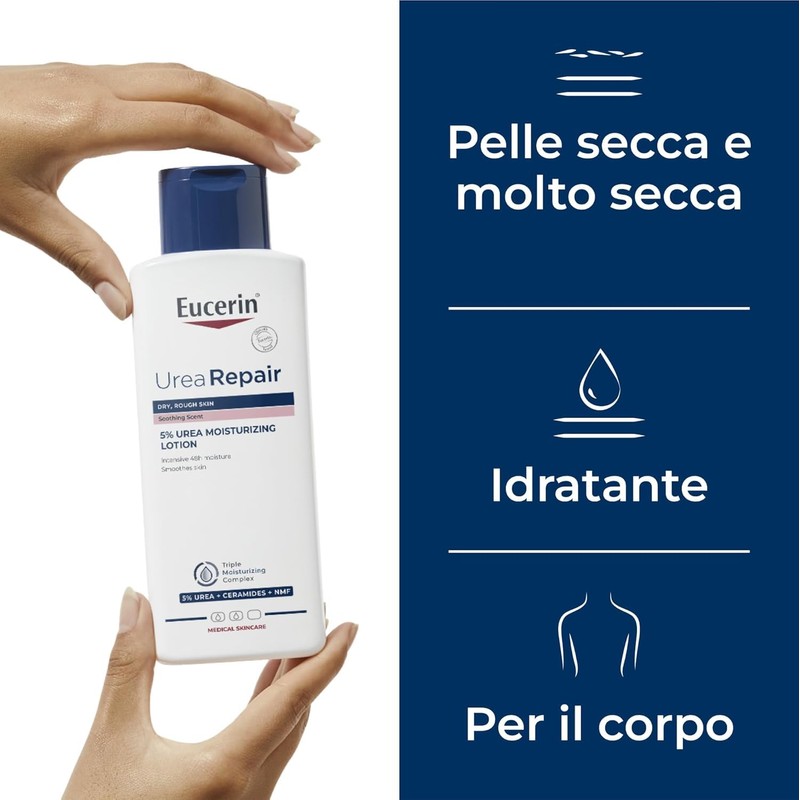 Eucerin Urea Repair Emulsione Idratante 5% Fragranza Lenitiva 400 ml,