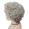 GNIMEGIL GNIMEGIL Short Grey Wig for White Women Silver Gray