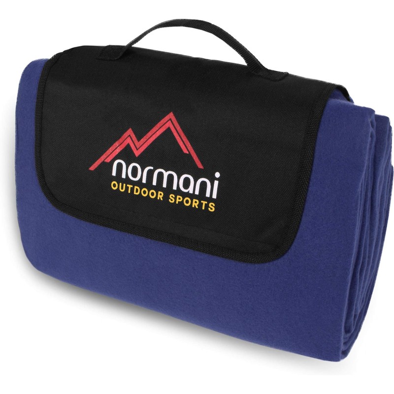 normani Outdoor Camping Blanket Fleece with Carry Handle Waterproof Insulated