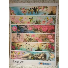 Homemade Shabby Chic Vintage Paris Woman / Roses Wraps / Labels  (6)