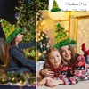 BASEMMAHER Christmas Tree Hats Glitter Tinsel Santa Hat Five-pointed Star