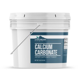 Earthborn Elements Calcium Carbonate Powder (1 Gallon), Natural Antacid, Limestone Powder, Resealable Bucket