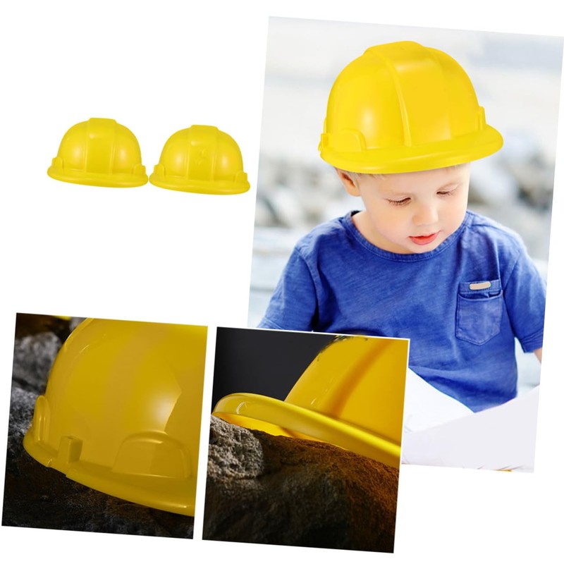 2Pcs Construction Party Hats Hard Hats for Dress Up for