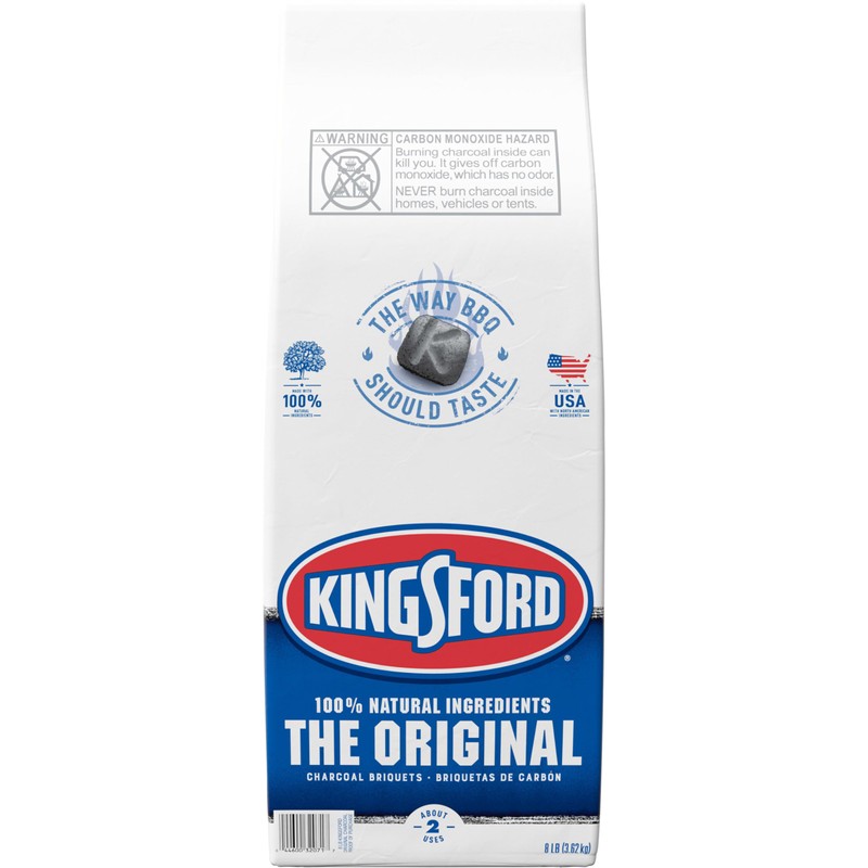 Kingsford Original Charcoal Briquettes, BBQ Charcoal for Grilling, 8 Pounds