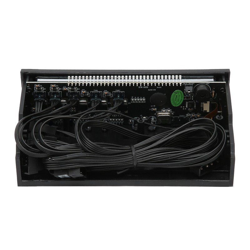 Computer Temp Monitor PVC Lens Panel Display 5 Sets Fan