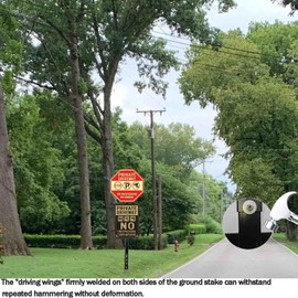 52 Inch Yard Sign Stakes - 4.3 Ft Heavy Duty Metal Signs Posts for Outside Lawn Bar Parking Garage Event, Rust, Wind and Dust Resistant, Fits 10 to 18In (2 Pcs Metal Pole)