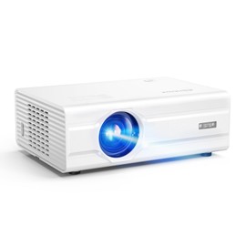[Auto Focus] 4K Projector with WiFi 6 and Bluetooth 5.2, 850ANSI Native 1080P Outdoor Movie Projector Smart Home Theater Projectors UP to 300" & 50% Zoom White