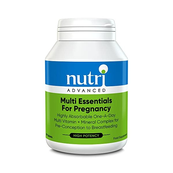 Nutri Advanced - Multi Essentials for Pregnancy Multivitamin with Folic Acid - Vegetarian and Vegan - 60 Tablets