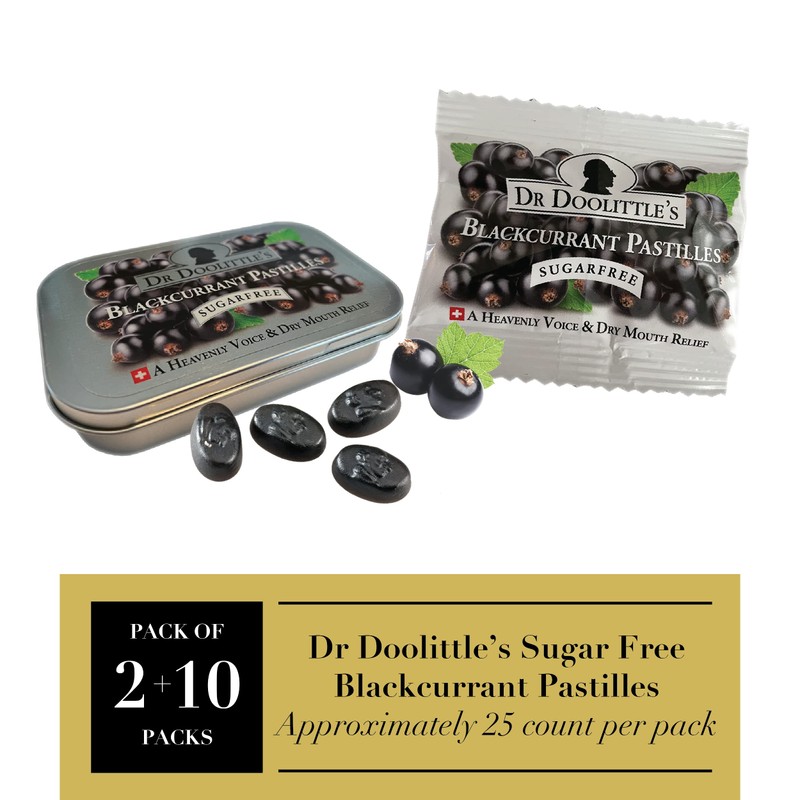 DOOLITTLE Sugar Free Soft Fruit Pastilles for Voice and Throat,