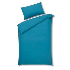 2 Piece Bedding Set Pillowcase+Duvet Cover for Baby Toddler to fit Cot/Cot Bed (Aqua, 90 x 120cm)