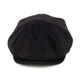 Jaxon & James Harlem Newsboy Cap - Black - 100% Wool Medium