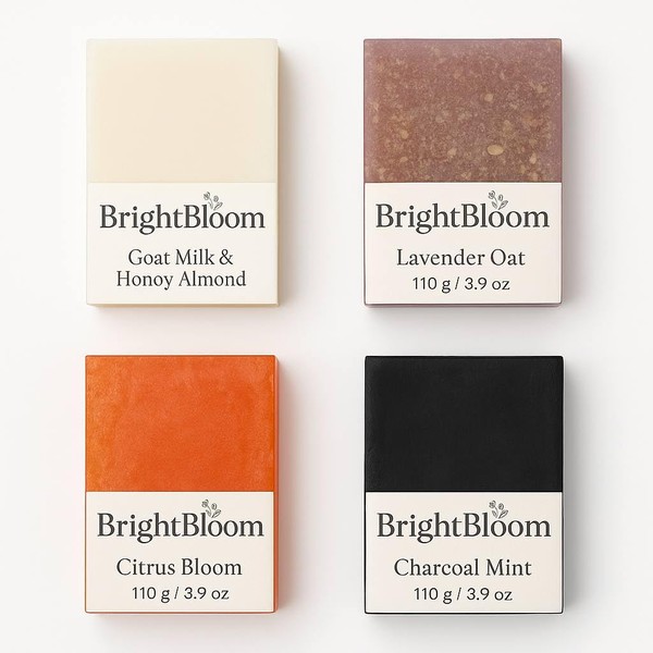 Handmade Soap Gift Set – 4 Natural Bars – Lavender,