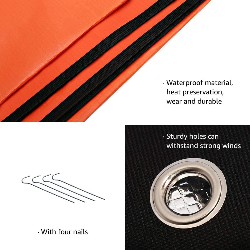 Thickening Complex:LYN Multilayer Heavy Duty Solar Emergency Survival Blanket-Orange,Reflective Mylar