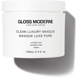 Clean Luxury Hair Mask by GLOSS MODERNE - 4 Fl Oz - Hair Treatment for Damaged and Dry Hair with Notes of Mediterranean Almond and Coconut Accented with Cognac - For Soft and Shiny Hair,4 Fl Oz(Pack of 1)