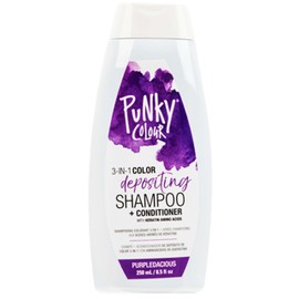 Punky Colour 3-in-1 Color Depositing Conditioner & Hair Cleanser - Purpledacious, Semi Permanent Hair Color, Temporary Hair-Dye, Sulfate-Free, Vegan, 8.5 fl oz.