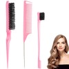 3 Pcs Hair Styling Brush Set - Double Sided Edge