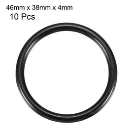 uxcell Nitrile Rubber O-Rings, 46mm OD 38mm ID 4mm Width, Metric Sealing Gasket, Pack of 10