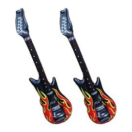 Pack of 2 Air Guitars for Inflating, Guitar Inflatable Balloons, Adult Balloons, Inflatable Accessories, ACDC Helium Air Guitar with Men and Women Instruments for Theme Party, Carnival