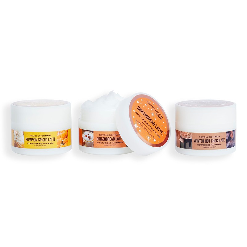 Revolution Haircare 3er-Pack Winter Haarmasken Geschenkset - 3 winterliche Haarmasken