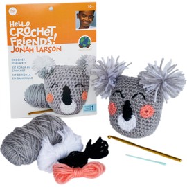 Boye 3629012001 Jonah's Hands Stuffed Koala Crochet Kit for Beginners, 7 pcs, Multicolor