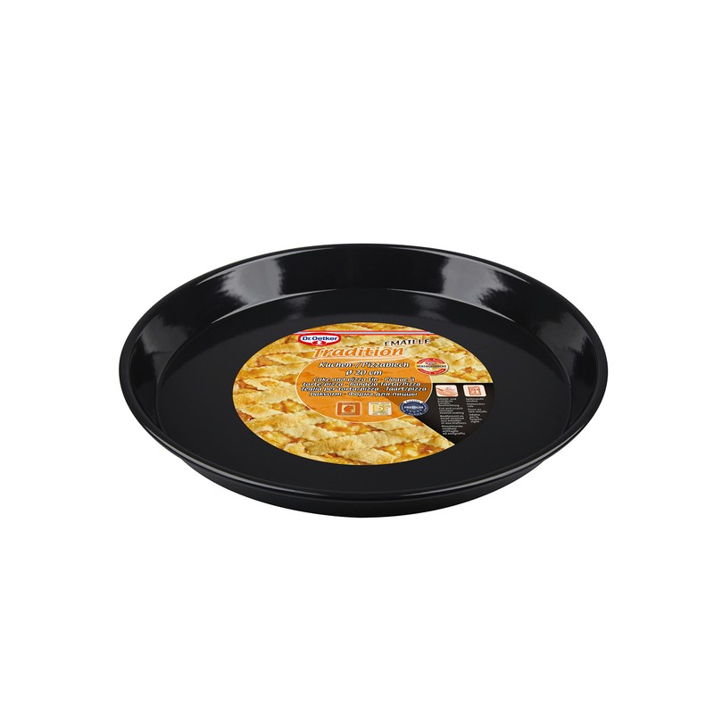 Dr.Oetker Pizza-/ Baking Tray Tradition Ø20 cm in Black, Steel