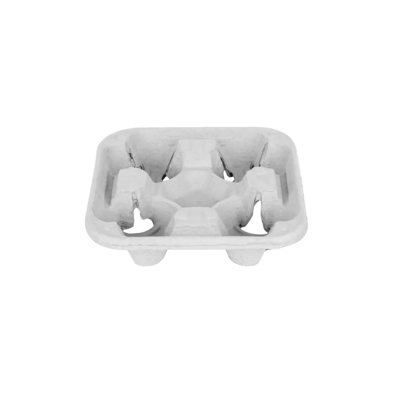 Porta Vasos De Cafe Biodegradable 4 Cavidades -150 Piezas